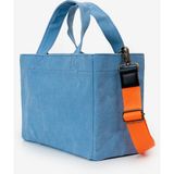 Kanvas Askılı Günlük Kullanım Omuz ve El Çantası Tote Bag - Sert Kumaş - --Mavi
