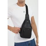 Kanvas Çanta Erkek Omuz Çantası Erkek Çapraz Çanta - BOY 29 CM, EN 16 CM, DİP GENİŞLİK 7 CM - Siyah