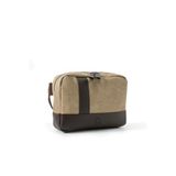 Kanvas Çapraz Çanta 26x18x6 cm, Suni Deri Detaylı, Fermuarlı, Tablet Bölmeli, Kalem Cepli, Ayarlanabilir Omuz Askılı Postacı Çantası (Bej- AcıKahve)