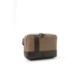 Kanvas Çapraz Çanta 26x18x6 cm, Suni Deri Detaylı, Fermuarlı, Tablet Bölmeli, Kalem Cepli, Ayarlanabilir Omuz Askılı Postacı Çantası (Vision-AcıKahve)