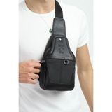 Kanvas Çok Bölmeli Günlük Çapraz Askılı Omuz Çantası - Siyah - Boy 26 cm En 14 cm Derinlik 6 cm
