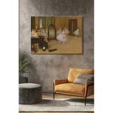 Kanvas Duvar Tablosu Yatay Tekli Salon Mutfak Yatak Odası Ofis Edgar Degas The Dance Class Balerin