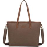 Kanvas Kumaş Kadın Omuz Çantası Smart Bags 1330 - Açık - Kahverengi
