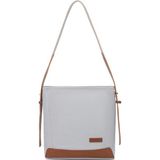Kanvas Kumaş Kadın Omuz Çantası Smart Bags 1331 - Açık Gri