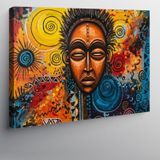 Kanvas Tablo Afrika Maskesi Figürü
