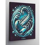 Kanvas Tablo Akrep Burcu Ve Desen, 100 x 140