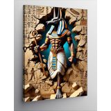 Kanvas Tablo Antik Mısır Tanrısı Anubis Kabartması