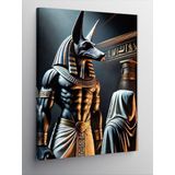 Kanvas Tablo Anubis Ve Mısır Figürü, 100 x 140