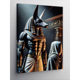 Kanvas Tablo Anubis Ve Mısır Figürü