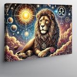 Kanvas Tablo Astrolojik Aslan Figürü