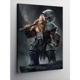 Kanvas Tablo Baltalı Dev Viking