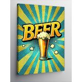 Kanvas Tablo "Beer" Yazılı Retro Afiş