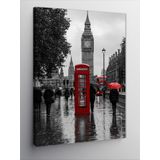 Kanvas Tablo Big Ben Ve Telefon Kulübesi