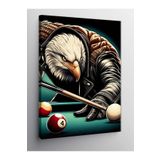 Kanvas Tablo Bilardo Oynayan Beyaz Kartal