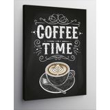 Kanvas Tablo "Coffee Time" Yazılı Poster