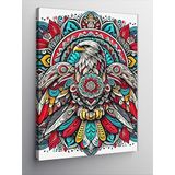 Kanvas Tablo Detaylı Kuş Motifi Deseni, 100 x 140