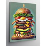 Kanvas Tablo Dev Burger, 50 x 70