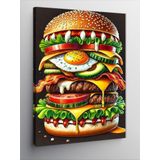 Kanvas Tablo Dev Burger Ve Malzemeler