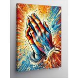 Kanvas Tablo Dua Eden Eller Renkli Çizim