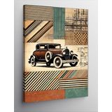 Kanvas Tablo Eski Model Siyah Araba, 70 x 100 CNVSDKEY137854