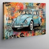Kanvas Tablo Grafiti Klasik Araba 50cmx70cm