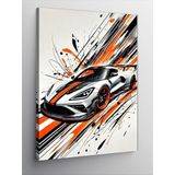Kanvas Tablo Hızlı Spor Araba, 50 x 70
