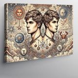 Kanvas Tablo İkizler Burcu Deseni