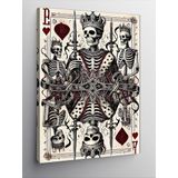 Kanvas Tablo İskambil Kağıtları İskeletler, 70 x 100