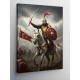 Kanvas Tablo Kılıçlı Türk Askeri, 50 x 70
