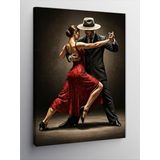 Kanvas Tablo Kırmızı Elbiseli Tango, 100 x 140