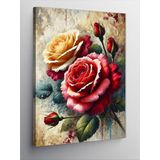 Kanvas Tablo Kırmızı ve Sarı Güller, 100 x 140 CNVSDKEY136989