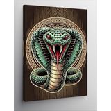 Kanvas Tablo Kobra Yılanı Çizimi, 100 x 140