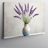 Kanvas Tablo Lavanta Çiçek Vazosu 100cmx140cm