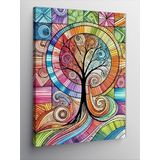 Kanvas Tablo Mandala Ağacı, 50 x 70