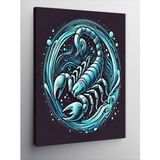 Kanvas Tablo Mavi Akrep Burcu ve Spiral