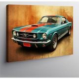 Kanvas Tablo Mavi Klasik Araba 50cmx70cm