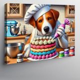 Kanvas Tablo Mutfak Şefi Köpek