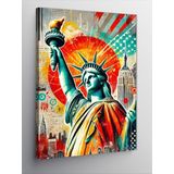 Kanvas Tablo Özgürlük Heykeli Pop Art, 50 x 70