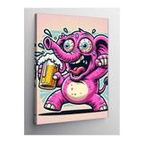 Kanvas Tablo Pembe Fil Maskotu
