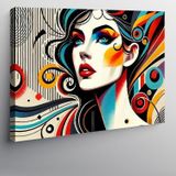 Kanvas Tablo Pop Art Kadın