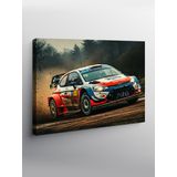 Kanvas Tablo Ralli Arabası Aksiyonu 50cmx70cm