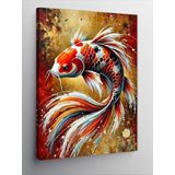 Kanvas Tablo Renkli Japon Balığı, 70 x 100 CNVSDKEY140944