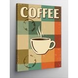 Kanvas Tablo Retro Kahve Posteri, 100 x 140 CNVSDKEY136955