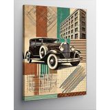 Kanvas Tablo Retro Klasik Araba, 100 x 140 CNVSDKEY137485