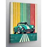 Kanvas Tablo Retro Spor Araba, 70 x 100