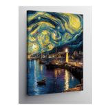 Kanvas Tablo Sahil Kenarı Van Gogh Stili