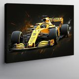 Kanvas Tablo Sarı Formula 1 Arabası 100cmx140cm