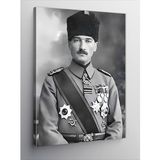 Kanvas Tablo Siyah Beyaz Mustafa Kemal