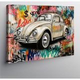 Kanvas Tablo Sokak Grafiti Arabası 100cmx140cm