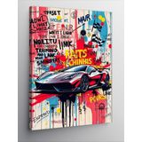 Kanvas Tablo Soyut Araba Graffiti